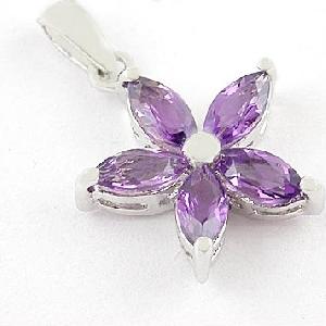 Sell Sterling Silver Natural Amethyst Pendant, 14k Gold Jewelry Earring , Bracelet, Silver Jewelry