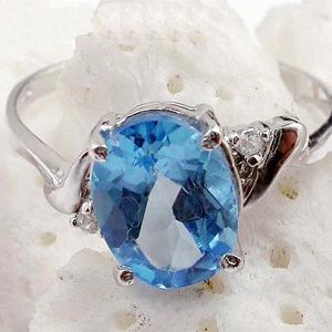 Sell Sterling Silver Natural Blue Topaz Ring, Amethyst Ring, Citrine Bracelet, Earring, , Garnet Pen