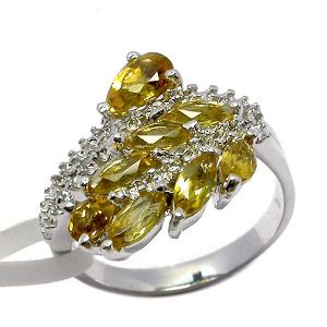 Sell Sterling Silver Natural Citrine Ring, Olivine Bracelet, Tourmaline Ring, 18k Gold Earring, Pend