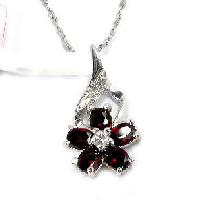 Sell Sterling Silver Natural Garnet Pendant, Prehnite Earring, Pendant, Fashion Smoky Quartz Ring