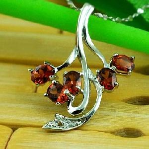 Sell Sterling Silver Natural Garnet Pendant, Tourmaline Ring, Blue Topaz / Citrine Earring, Ring, Br