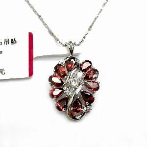 Sell Sterling Silver Natural Garnet Pendant, Various Colors And Samples Are Available