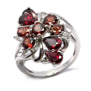 Sell Sterling Silver Natural Garnet Ring, Citrine Earring, Ruby Bracelet, Pendant, Silver Jewelry