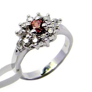 sterling silver garnet ring smoky quartz stud earring gemstone jewelry