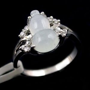 Sell Sterling Silver Natural Jadeite Ring, Fashion Cz Earring, Silver Jewlery, Blue Topaz Bracelet