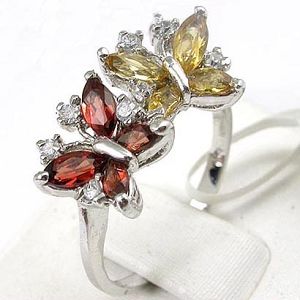 Sell Sterling Silver Natural Mix Gem Ring, Earring, Fashion Silver Jewelry, Tourmaline Pendant