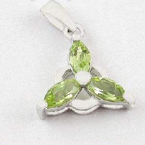 Sell Sterling Silver Natural Olivine Pendant, Blue Topaz Ring, Prehnite Pendant, Jewelry Set