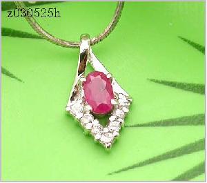 Sell Sterling Silver Natural Ruby Pendant, Tourmaline Ring, Prehnite Bracelet, Citrine Pendant, Ring