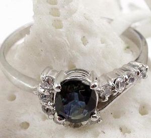 Sell Sterling Silver Natural Sapphire Ring, Prehnite Bracelet, Gemstone Silver Jewelry, Garnet Earri