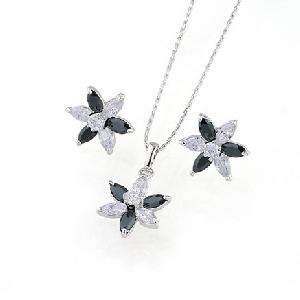 Sell Rhodium Plated Brass Cubic Zirconia Jewelry Set, Cz Fashion Ring, Bracelet, Costume Jewelry