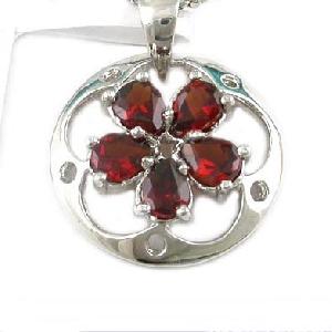 Sell Sterling Silver Natural Garnet Pendant, Necklace, Prehnite Pendant, Earring, Moonstone Ring