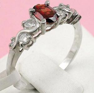 Sell Sterling Silver Natural Garnet Ring, Blue Topaz Pendant, Prehnite Silver Ring, Gemstone Jewelry