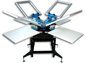 4 Color 4 Station Screen Printing For T-shirts