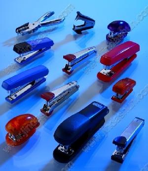 Desktop Office Stapler Stationery Clips Binder Finger Plastic Metal