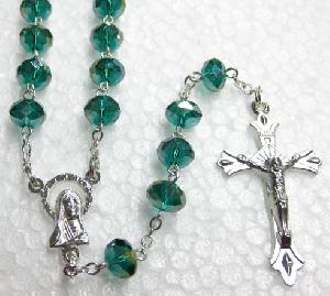 Crystal Rondelle Rosary