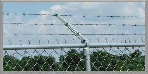 3 Rows Barbed Wire Chain Link Mesh Fence For Sale