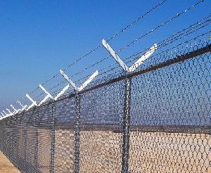 Y Frame And Barbed Wire Chain Link Mesh Fence For Sale