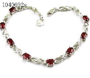 factory sterling silver garnet bracelet fashion cz jewelry smoky quartz pendant ring