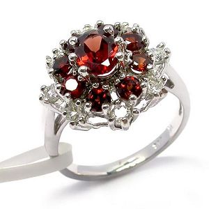 Factory For Sterling Silver Natural Garnet Ring, Smoky Quartz Pendant, Color Stone Ring, Agate Penda