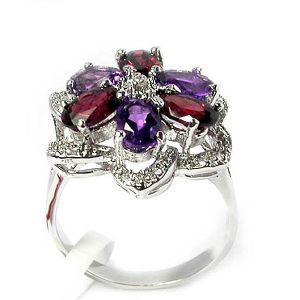 Factory For Sterling Silver Natural Mix Gem Ring, Citrine Ring, Smoky Quartz Bracelet, Sapphire Pend