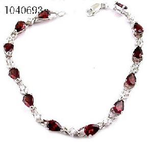 manufactory sterling silver garnet bracelet moonstone pendant gemstone jewelry