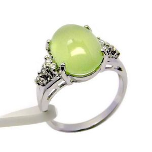 manufactory sterling silver prehnite ring moonstone pendnat jewlery gemstone r