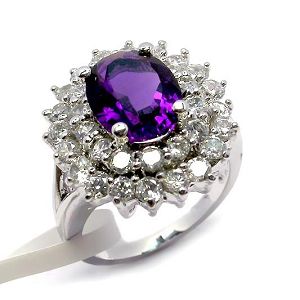 Sell Sterling Silver Natural Amethyst Ring, Earring, Rainbow Stone Pendant, Gemstone Jewlery