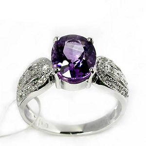 sterling silver amethyst ring prehnite bracelet garnet earring fashion cz jewelry