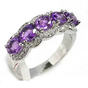 sterling silver amethyst ring prehnite bracelet jewelry garnet earring