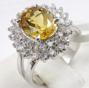 Sell Sterling Silver Natural Citrine Ring, Gemstone Jewelry, Silver Jewelry, Tourmaline Pendant