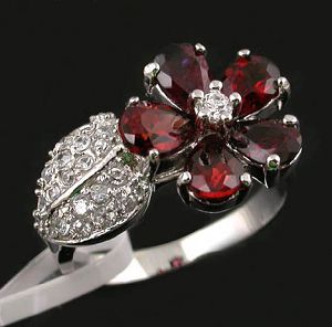 Sell Sterling Silver Natural Garnet Ring, Sapphire Earring, Pendant, 18k Gold Jewelry, Silver Jewelr