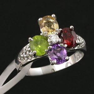 Sell Sterling Silver Natural Mix Gemstone Ring, Silver Jewlery, Citrine Bracelet, Ruby Pendant, Pend