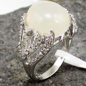 Sell Sterling Silver Natural Moonstone Ring, Olivine Pendant, Gemstone Jewelry, Tourmaline Pendant