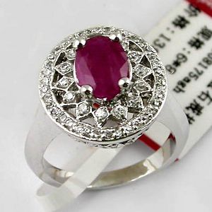 Sell Sterling Silver Natural Ruby Ring, Gemstone Jewelry, Stup Earring, Tourmaline Ring, Citrine Pen