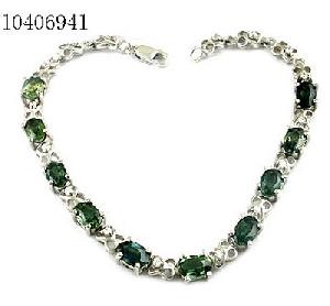 sterling silver sapphire bracelet olivine pendant jewelry gemstone