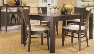 Simply Elegance Dining Set Minimalist Table And Chair Teak Mahogany Indoor Furniture