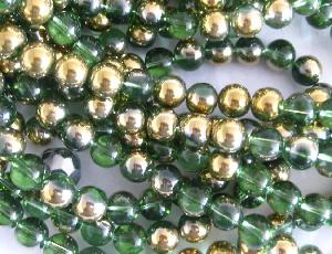 Gold Plated Crystal Glass Beads