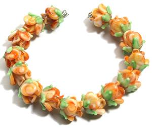 wholesale handmade flower lampwork glass beads