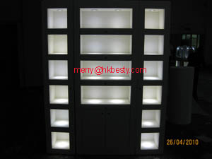 Jewelry Wall Showcases With High Power Led Lightings