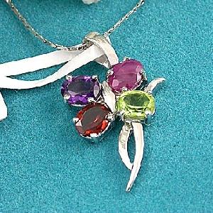 Sell Sterling Silver Mix Gem Pendant, Sapphire Beacelet, Citrine Pendant, Tourmaline / Amethyst Ring