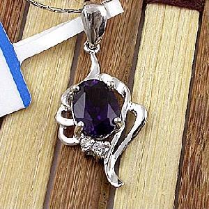 Sell Sterling Silver Natural Amethyst Pendant, Beacelet, Olivine Ring, Tourmaline Earring, Ring