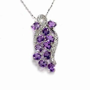 sterling silver amethyst pendant blue topaz ring citrine earring bracelet olivine r