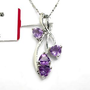 sterling silver amethyst pendant ruby beacelet olivine ring earring jewelry