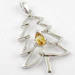 Sell Sterling Silver Natural Citrine Christmas Tree Pendant, Blue Topaz Ring, Citrine Earring, Brace