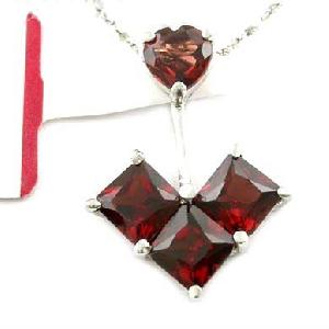 Sell Sterling Silver Natural Garnet Pendant, Blue Topaz Ring, Moonstone Earring, Bracelet, Citrine R