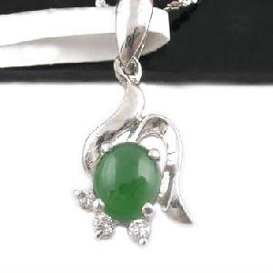 Sell Sterling Silver Natural Jadeite Pendant, Prehnite Ring, Moonstone Pendant, Gem Stone Jewelry