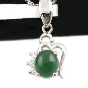 sterling silver jadeite pendant sapphire earring olivine ring