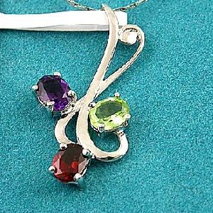 Sell Sterling Silver Natural Mix Gem Pendant, Gemstone Jewelry, Olivine Ring, Citrine Earring, Ring