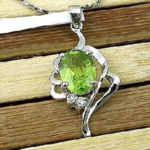 Sell Sterling Silver Natural Olivine Pendant, Blue Topaz Bracelet, Moonstone Earring, Ruby Ring