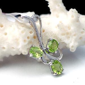 sterling silver olivine pendant sapphire earring ruby jewelry